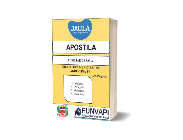 APOSTILA/ AUXILIAR DE SALA/ AGRESTINA-PE