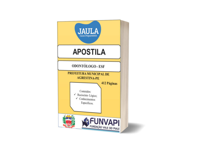 APOSTILA/ ODONTÓLOGO – ESF/ AGRESTINA-PE