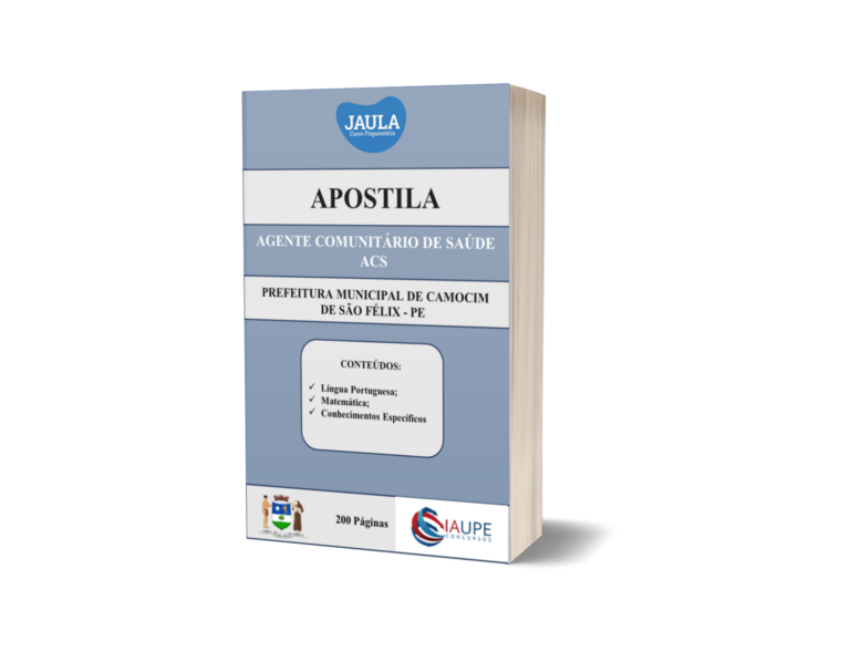 APOSTILA/AGENTE COMUNITÁRIO DE SAÚDE/CAMOCIM DE SÃO FÉLIX – PE