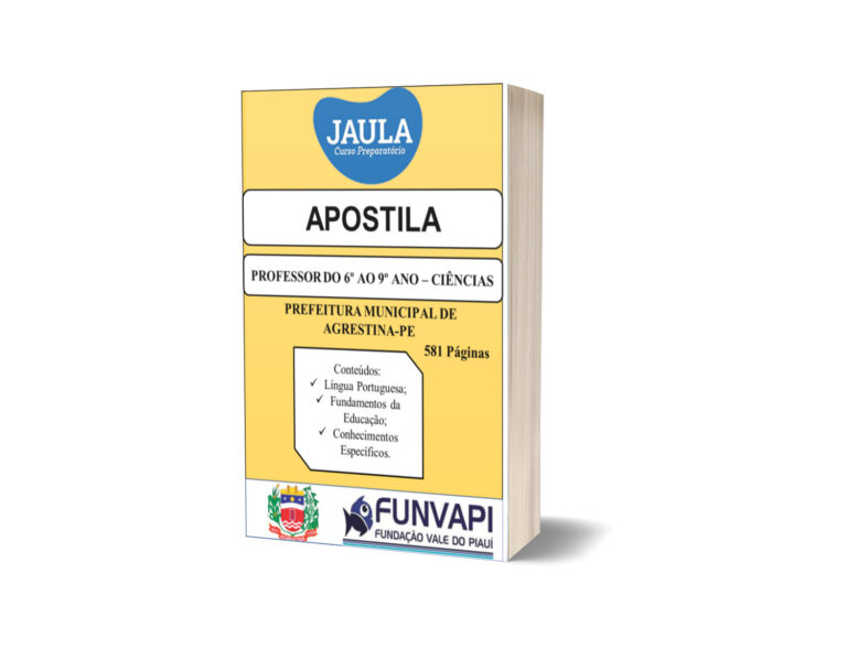 APOSTILA/ PROFESSOR DO 6º AO 9º ANO – CIÊNCIAS/ AGRESTINA – PE