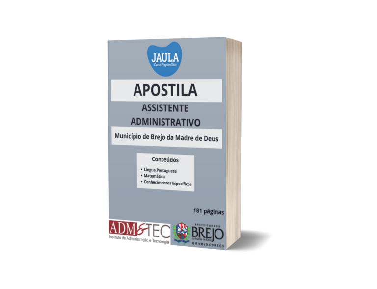 APOSTILA/ASSISTENTE ADMINISTRATIVO/BREJO DA MADRE DE DEUS-PE