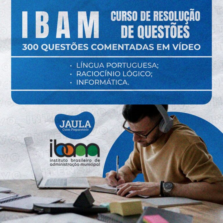 RESOLUÇÃO DE QUESTÕES – BANCA IBAM